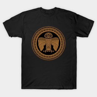 Greek Owl Shield - Spartan Warrior T-Shirt